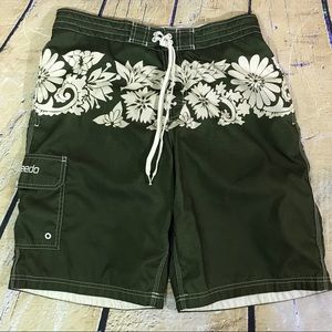 Speedo Men’s Board Shorts Swim Trunks Green